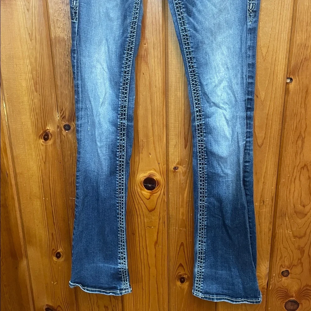 Rock Revival Women's Dark Blue Jeans Maggie boot size 25 - Picture 3 of 16